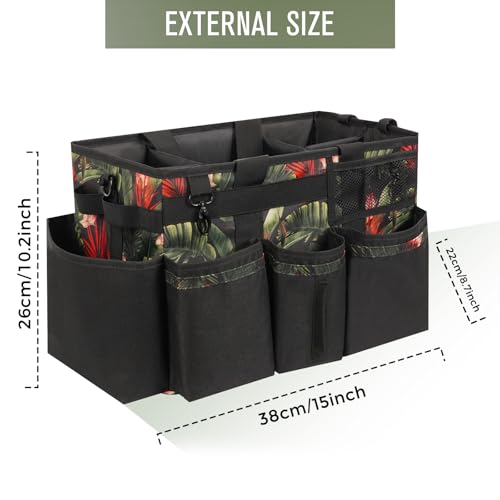 SCAVATA Wearable Cleaning Caddy Organizer With Handle & Shoulder Strap - color: GreenBush