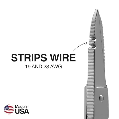 Klein Tools 2100-7 Electrician Scissors, Made in USA, Nickel-Plated Scissors with Stripping Notches, Made in USA, 5.25-Inch Snips for Datacom, Telecom, Electrical and Heavy-Duty Use - style: Nickel Plated