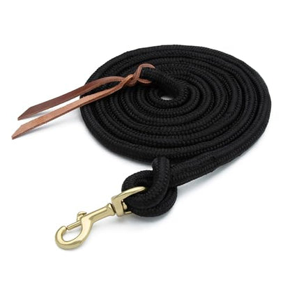 Weaver Equine 10' Performance Lead Rope, Brass-Plated Snap - color: Black