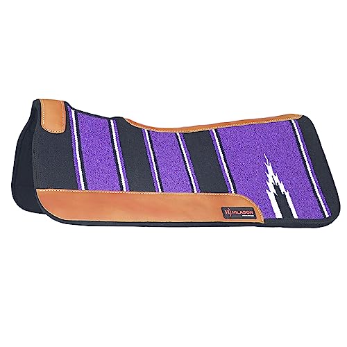 HILASON Western Wool Felt Horse Saddle Pad Black 32x32