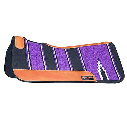 HILASON Western Wool Felt Horse Saddle Pad Black 32x32
