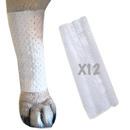 PawFlex Protective Sleeve Tubular Cover - Bandages - for Dogs Cats and Other Pets First Aid Wound Care Comfortable Non-Adhesive Breathable & Water Resistant 12 Strips (yields 24-36 Covers)-(Large) - size: Large 12pk