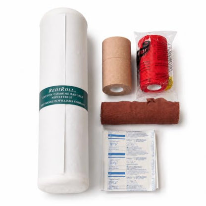 EVE TotalWrap System | Horse Wound Care Bandage Kit, 6-Piece Equine Wound Care System (Non-Adherent Pads, Cling Gauze, Cotton Combine, Vet Wrap & EAB Tape)