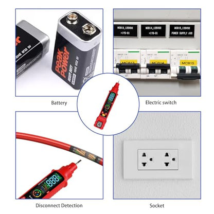 2 in 1 Non Contact Voltage Tester AC 2-440V LCD Wire Breakpoint Finder