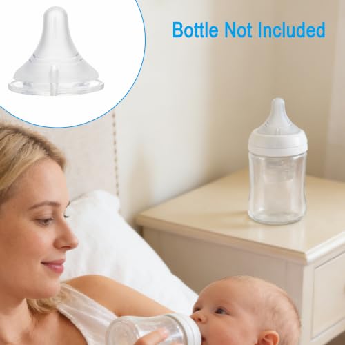 Silicone Nipple Compatible with Pigeon Bottle，Size S，Slow Flow，Fit for 1m+，6Pack