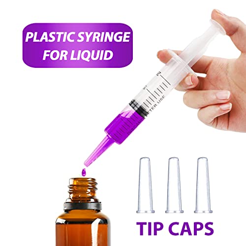 60ml Syringe for Liquid, Oral, Scientific Labs, Measurement, Dispensing, Catheter Tip with Cap- 10 Pack 60ml Syringes - style: 60 ml