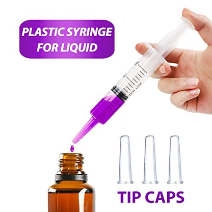 60ml Syringe for Liquid, Oral, Scientific Labs, Measurement, Dispensing, Catheter Tip with Cap- 10 Pack 60ml Syringes - style: 60 ml