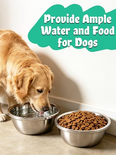 MEWTOGO 2 Pcs 1 Gallon Food Grade Stainless Steel Large Dog Bowls - size: 1 Gallons
