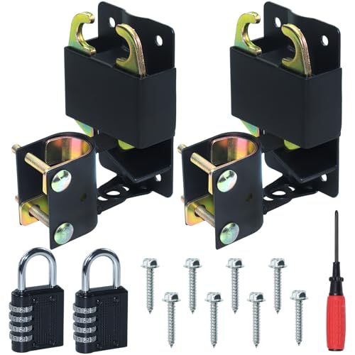 2 Pack Small Two Way Gate Latch (3"x5") – Heavy Duty Gate Latch - color: 2 Pack Black Two-Way Gate Latch