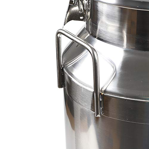 40 Liter 10.5 Gallon Stainless Steel Milk Can Wine Pail Bucket Milk Can Tote Jug Sealed Liquid Storage Barrel - size: 40L