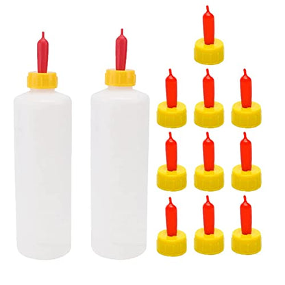 Goat Nipple and Bottles Set for Feeding Sheep Goat Lamb Puppy - color: White 12