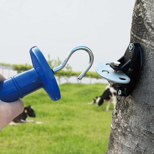 5 Pack Electric Fence Gate Kit, with Spring Gate Handle, 2 Anchor Insulators and 23 Feet Tension Big Spring，for Electric Fence Gate Livestock Fence Agricultural Fencing and Pasture - style: PK5 Spring Gate Kit