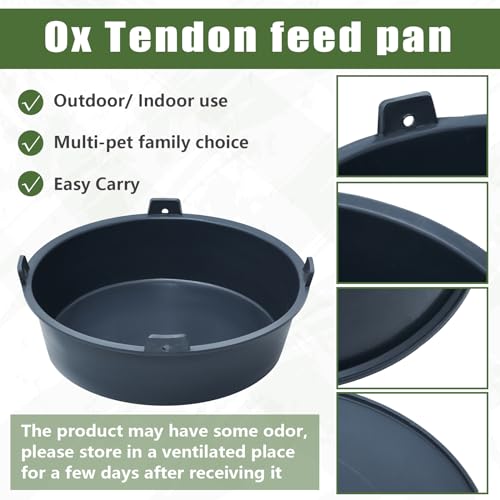 Sadnyy 8 Pcs Feed Pan 1.5 Gallon/6 Quart Livestock Utility Bucket - size: 1.5 Gallon/6 Quart