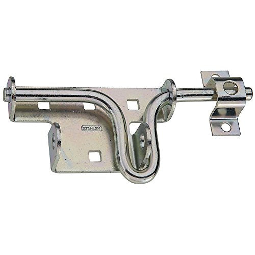 National Hardware Sliding Bolt Door & Gate Latch, Steel, Zinc Plated | Heavy-Gauge Cold-Rolled Steel with WeatherGuard Finish; Mounts for Right or Left Hand Swing Gates