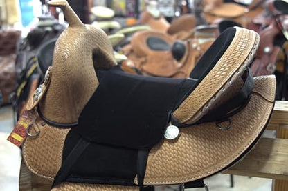 HILASON Western Anti Slip Grip Horse Saddle Seat Cover Black - size: Medium
