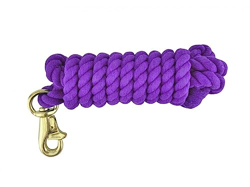 10' Cotton Lead w/Trigger Bull Snap - color: Purple