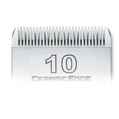 Andis – 64315, Ceramic Edge Detachable Pet Clipper Blade – Carbon-Infused Steel with Sharp Cutting Tech, Runs Cooler & Stays Sharper, Resists Rust & Heat, Size-10 - Fits AG, AGC & BDC Series, Chrome - size: 10 Blade (Pack of 2)