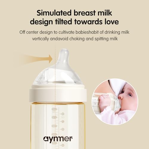 Aynmer Natural Flow Baby Bottle Silicone Nipple，0+ Months, 4 Counts (SS) - color: SS (0m+)