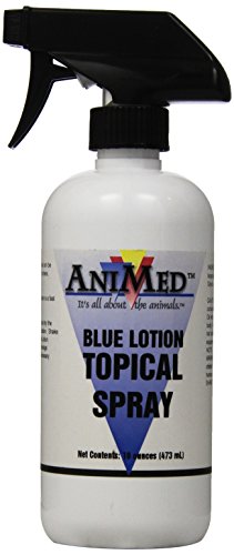 AniMed Blue Lotion Topical Antiseptic for Horses Dogs Cats Cows Sheep and Goats, 16-Ounce - size: 16-Ounce