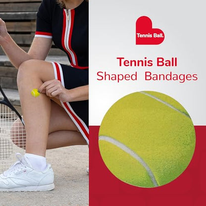 BioSwiss Bandages, Tennis Ball Shaped Self Adhesive Bandage Set, Latex Free, Sterile Wound Care, 24 Count (Pack of 2) - size: 24-Count Box (Pack of 2), style: Tennis
