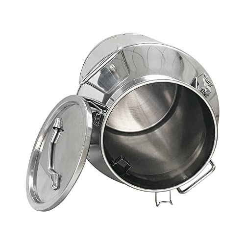 Milk Can Food Grade Stainless Steel Milk Transport Can Milk Bucket Wine Pail Bucket Milk Can Tote Jug with Sealed Lid for Milk Wine Liquid Storage Container (16 Gallon / 60 Liters) - color: 16 Gallon / 60 Liters