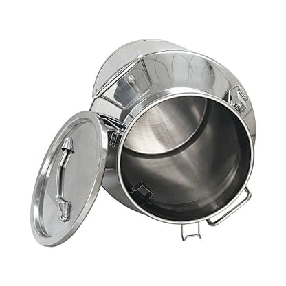 Milk Can Food Grade Stainless Steel Milk Transport Can Milk Bucket Wine Pail Bucket Milk Can Tote Jug with Sealed Lid for Milk Wine Liquid Storage Container (16 Gallon / 60 Liters) - color: 16 Gallon / 60 Liters