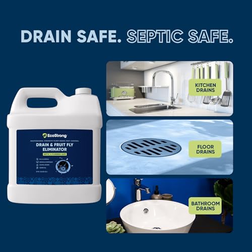 Fruit Fly Drain Treatment | Drain Fly Eliminator | Eliminates Gnats, Sewer Flies and More - Works in All Drains - 256 Fl Oz - size: 256