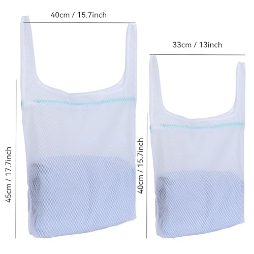 OTraki 2pc Honeycomb Mesh Laundry Bags for Delicates, 13x16 & 16x18 Inches