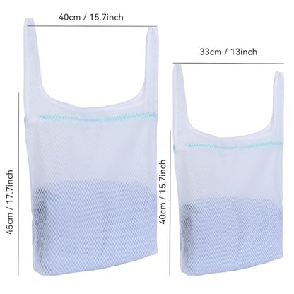 OTraki 2pc Honeycomb Mesh Laundry Bags for Delicates, 13x16 & 16x18 Inches