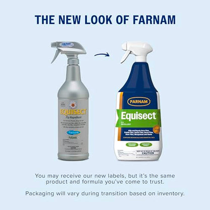 Farnam Equisect Water-Based Botanical Fly Repellent for Horses, 32 oz - size: 32 Fl Oz (Pack of 1)
