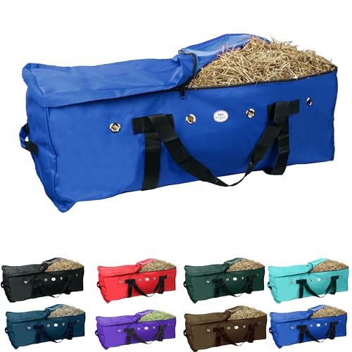 Majestic Ally 1200 D Nylon Fabric Large 44” x 20” x 16” and Extra Large 52" x 27" x21" Heavy-Duty Hay Bale Storage Bag (Royal Blue, X-Large) - color: Royal Blue, size: Extra Large
