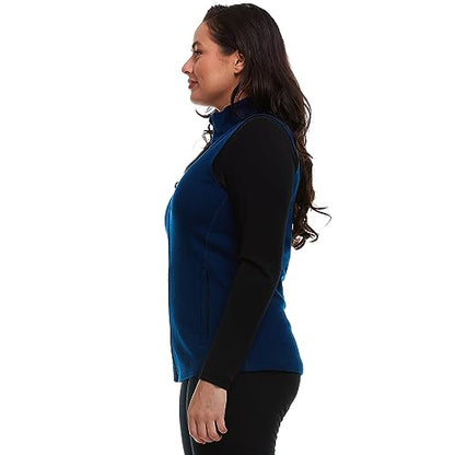 100% Merino Wool Vest - Women's Expedition Heavyweight Vest - color: Navy Blue, size: Medium