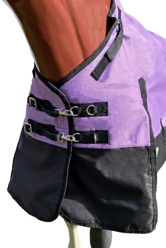 600 Denier Waterproof Adjustable Neck Turnout Blanket - color: Royal Blue, size: 75