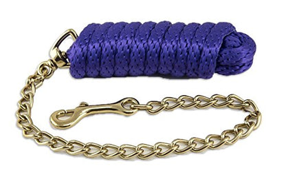 Basic Poly Lead Rope with Chain - color: Purple