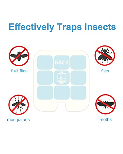 40 Pack Refill Glue Cards Compatible with Safer Home SH502 and Dynatrap DT3005W Dot Indoor Fly Trap Plug-in Insect Trap Replacement Sticky Glue Boards