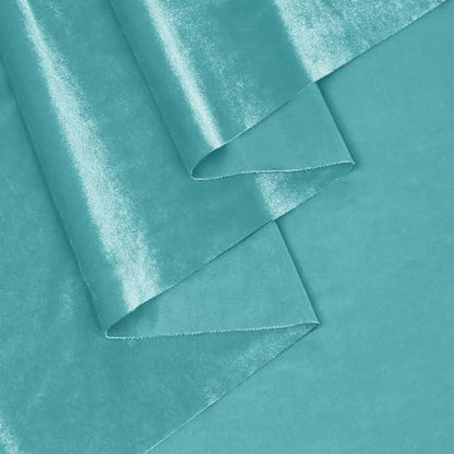 KKJIAF 2 Yard Aqua Sky Stretch Velvet Fabric 60" Wide for DIY Crafts - color: Aqua Sky, size: 2 Yard