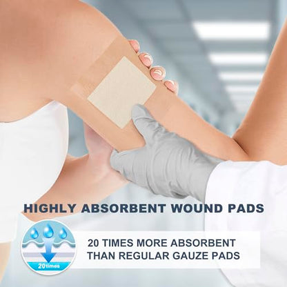 LotFancy Calcium Alginate Wound Dressing, 4"x 4" Non-Stick Pads for Wounds - style: 4"x 4" (10-Count)