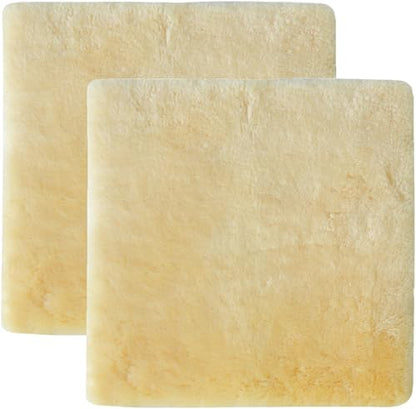Natural Medical Sheepskin Pad, Non-Slip Back, Natural, 17 x 17 in, 2 Pack - color: Natural, size: 17x17 Inch (Pack of 2)