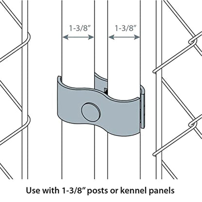 10Sets Dog Kennel Panel Clamps Chain Link Fence Clamps, 1-3/8’’ Fence Parts