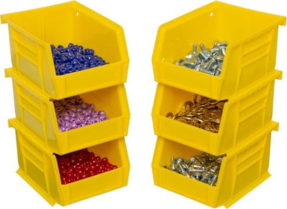 Akro-Mils 30210 AkroBins Plastic Storage Bins, 5"x4"x3", Yellow, 24-Pack - color: Yellow