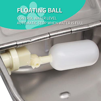 Automatic Cattle Waterer Stainless Steel Dog Water Bowl Outdoor & Indoor