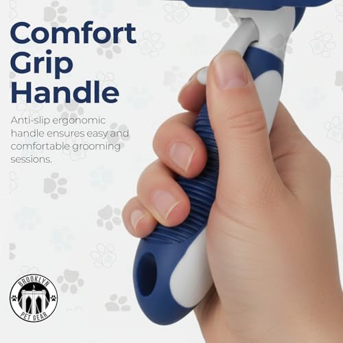 BPG Pet Grooming Tools for Dogs & Cats- Self Cleaning Slicker Brush, Deshedding & Dematting Grooming Dog Brush For Shedding, Removes Loose Fur & Tangles- Brooklyn Pet Gear - color: Self Cleaning Slicker Brush