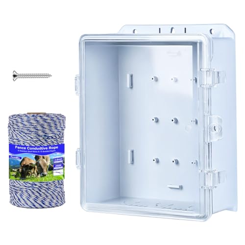 Electric Fence Enclosure Kit, Waterproof Box & 656FT Polywire Wire
