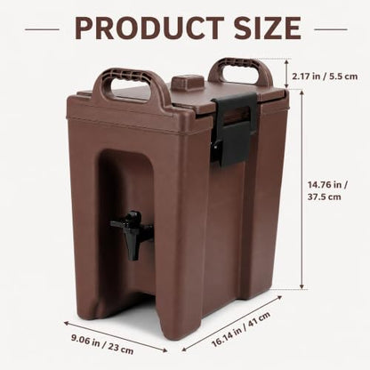 YUANHAO 2.5 Gallon Insulated Beverage Dispenser - size: 2.5 GAL