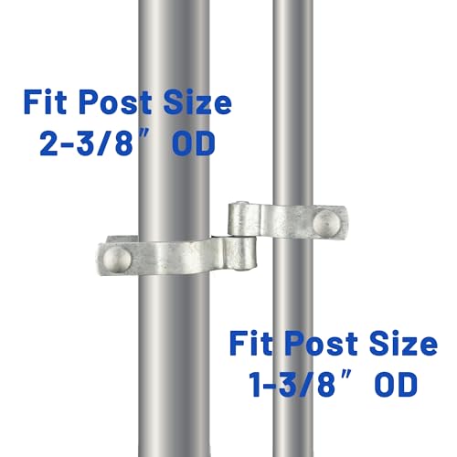 1-3/8" x 2-3/8" Chain Link Fence Gate Post Female and Male Hinge 2 Pack | Chain Link Fence Hinges Heavy Duty Galvanized Steel Chain Link Gate Hinge Kit with Bolts & Nuts - size: 1-3/8" x 2-3/8"