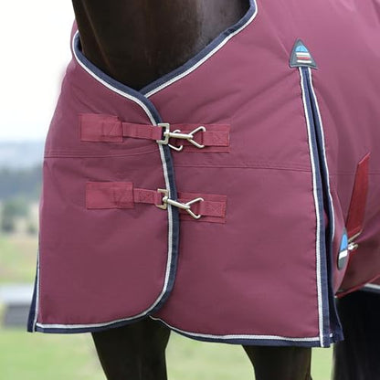 WeatherBeeta ComFiTec Essential Turnout 360g, Burgundy/Navy, 60" - color: Burgundy/Navy, size: 60"
