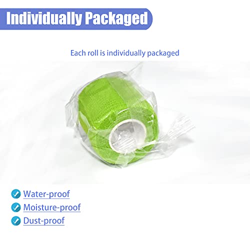 2 Inches Self Adhesive Bandage Wrap, 9 Pack, Grass Green - color: Grass Green, size: 2 Inch