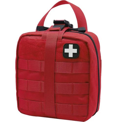 First Aid Kit Med Medical - Kit Rip-Off 180 pcs Water-Resistant Emergency Kit for Camping Hiking Home Outdoor Truck Vehicle Car Fishing Travel Biking - color: Red