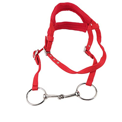 JTLB Horse Bridle English Bridle Horse Bridle Rein Harness Headstalls with Soft Cushion Red
