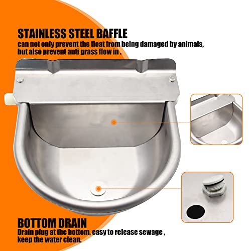 Automatic Livestock Water Bowl Float Valve Self-Filling Dog Goat Chicken